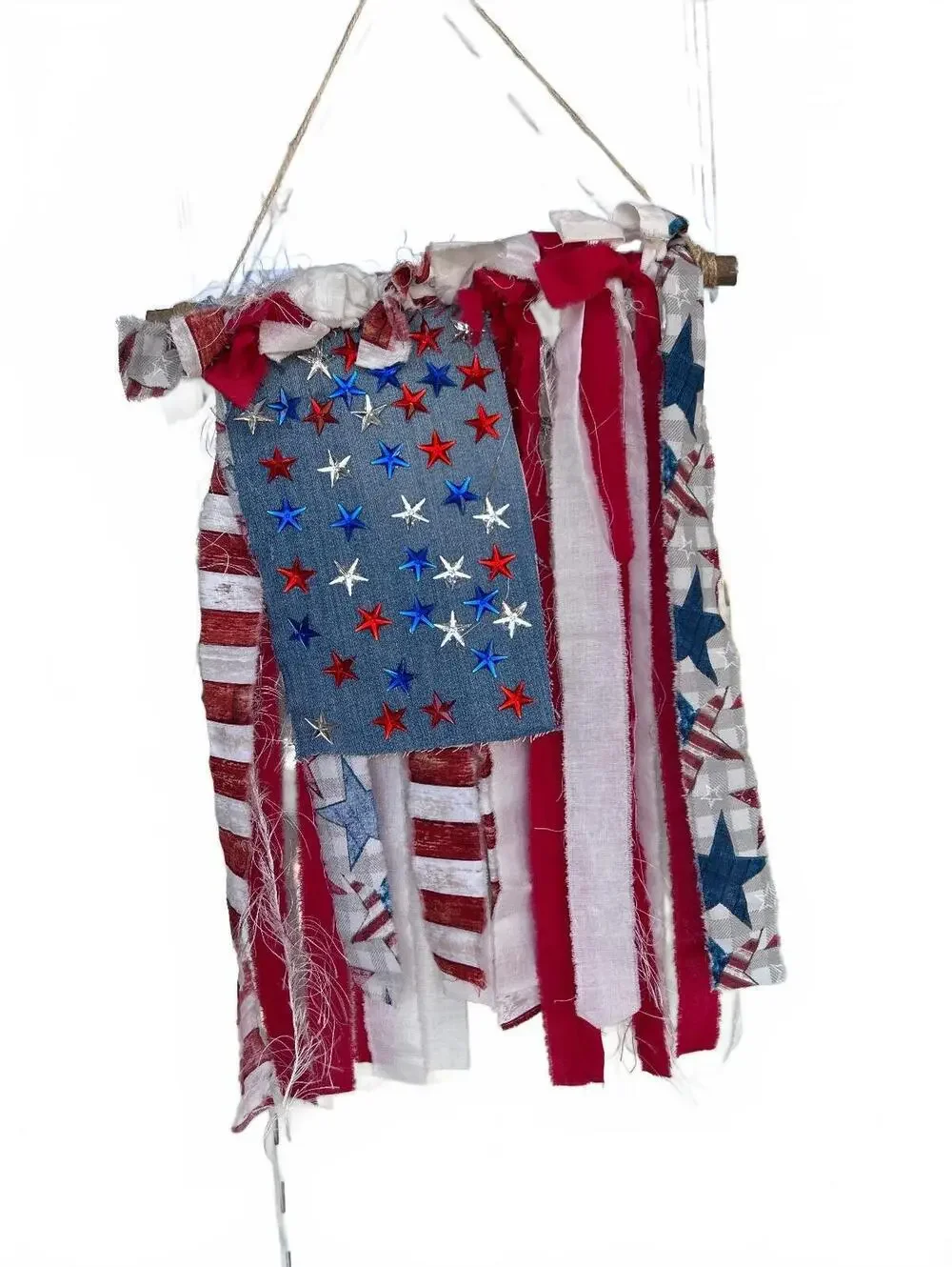 Handcrafted Patriotic American Flag Wall Hanging Decoration
